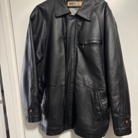 Men's Medium Black Leather Jacket - Picture 1 of 7